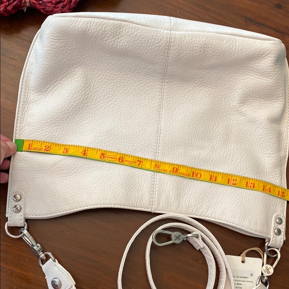 HOBO Cream Leather Hobo Bag with Adjustable Strap - Picture 11 of 15